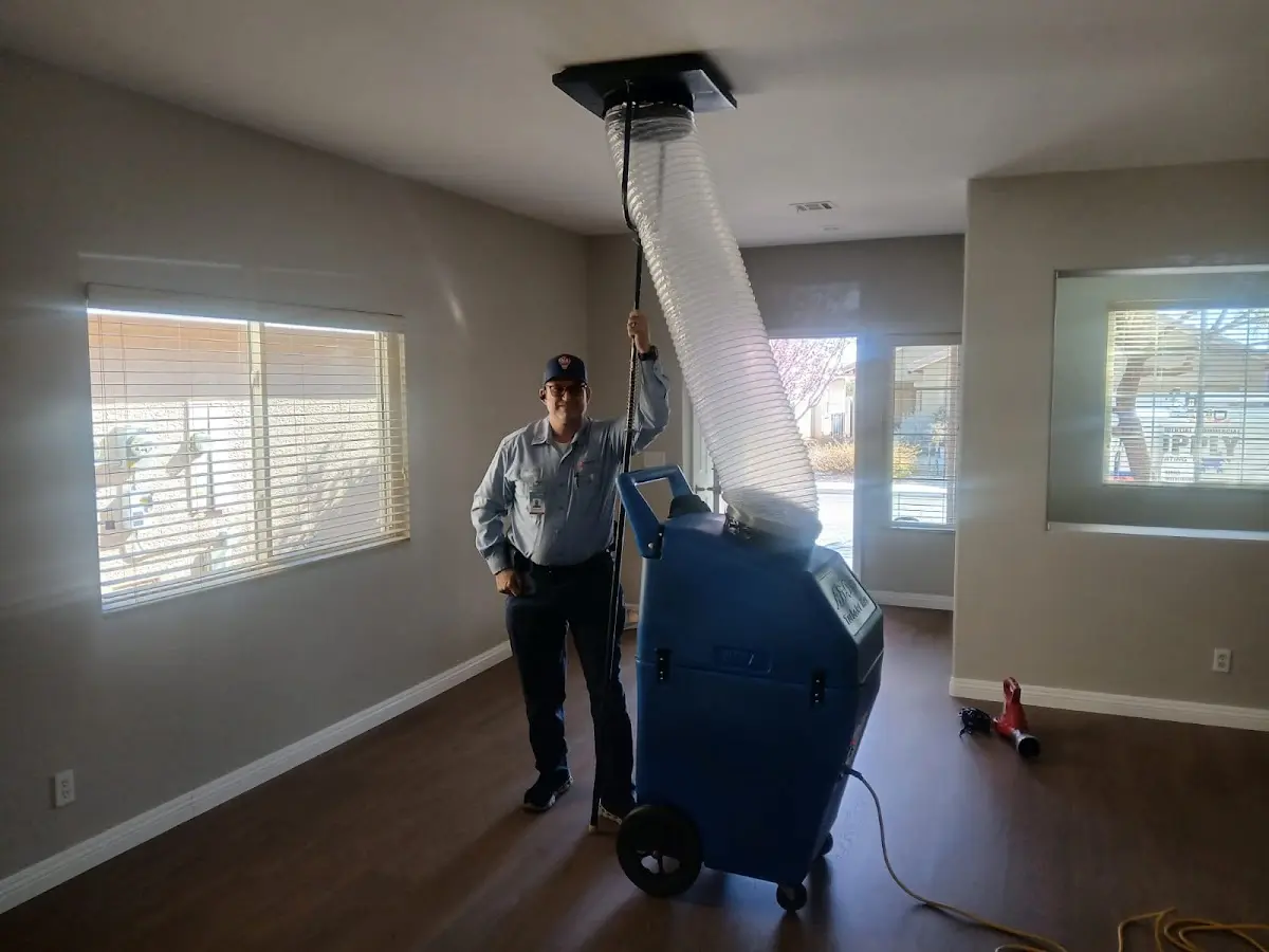 Professional Dryer Vent Cleaning work inside a Summit home